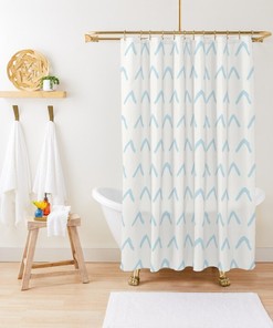 Boho Mid-Century Sunset Abstract Patterns Shower Curtain - Trendy And Eco-Friendly Waterproof Bathroom Decor