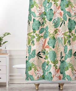 Boho Shower Curtain, Cactus, Bathroom, Shower, Bathroom Decor, Bohemian, Nature Inspired, Succulent Garden Design