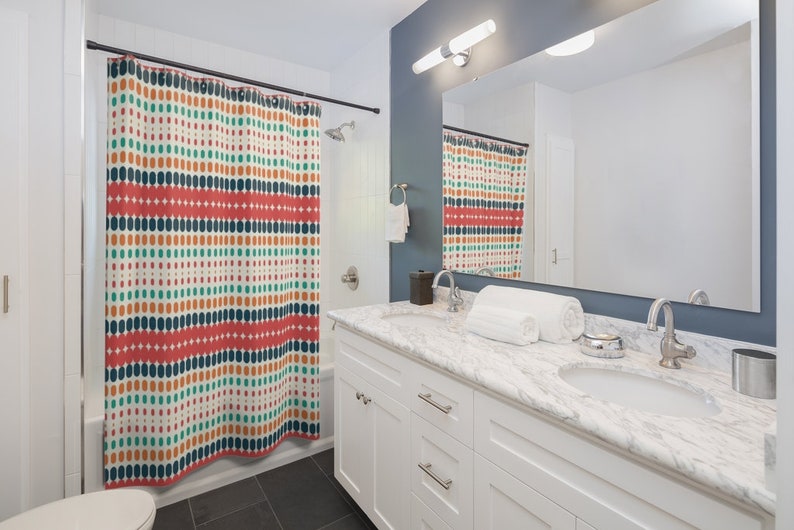 Boho Shower Curtain College Dorm Decor, Bathroom Decor - Image 2
