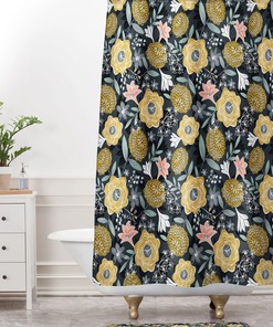 Boho Shower Curtain, Floral Shower Curtain, Dark Floral Shower Curtain, Fabric Shower Curtain, Floral Bathroom Decor, Bath Curtain