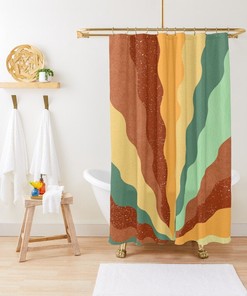 Boho Shower Curtain, Trendy Decor, Boho Colorful Decor, Abstract Shower Curtain, Eco-Friendly Material, Abstract Decor,