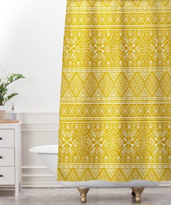 Boho Shower Curtain, Yellow Shower Curtain, Bathroom, Boho Bathroom, Bath Curtain, Bathroom Decor, Home Decor, Fabric Shower Curtain
