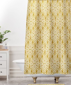 Boho Shower Curtain, Yellow Shower Curtain, Moroccan Shower Curtain, Fabric Shower Curtain, Boho Bathroom, Geometric Shower Curtain