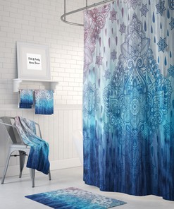 Boho Tie Dye Shower Curtain for Bathroom Decor, Home Decor