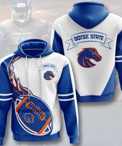 Boise State Broncos NCAA US Flag Skull 3D Hoodie Zipper Hoodie