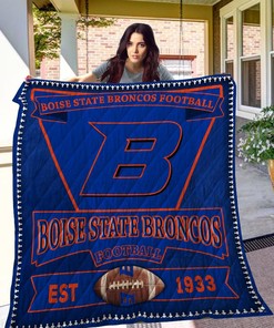 Boise State Broncos Quilt Blanket Bedding Set for Home Décor