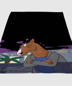Bojack Horseman Background Sherpa Fleece Blanket Gifts for Family, for Couple
