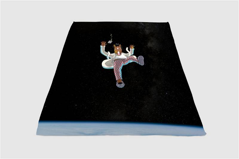 Bojack Horseman Falling Sherpa Fleece Blanket Gifts for Family, for Couple