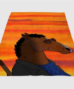 Bojack Horseman Fondo De Perfil Sherpa Fleece Blanket Gifts for Family, for Couple