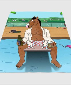 Bojack Horseman Pool Sherpa Fleece Blanket Gifts for Family, for Couple