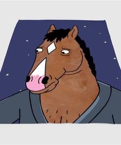 Bojack Horseman Sad Sherpa Fleece Blanket Gifts for Family, for Couple