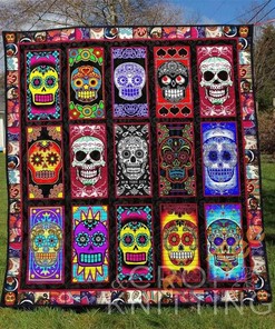 Bold And Gothic Skull 26 Quilt Blanket Bedding Set with 2 Pillowcases