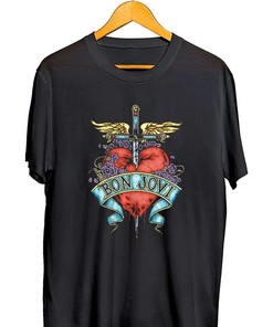 Bon Jovi Pierced Heart Tattoo T-Shirt