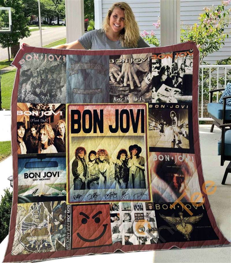 Bon Jovi Quilt Blanket Bedding Set