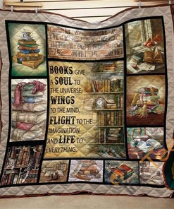 Book Give A Soul Quilt Blanket Bedding Set