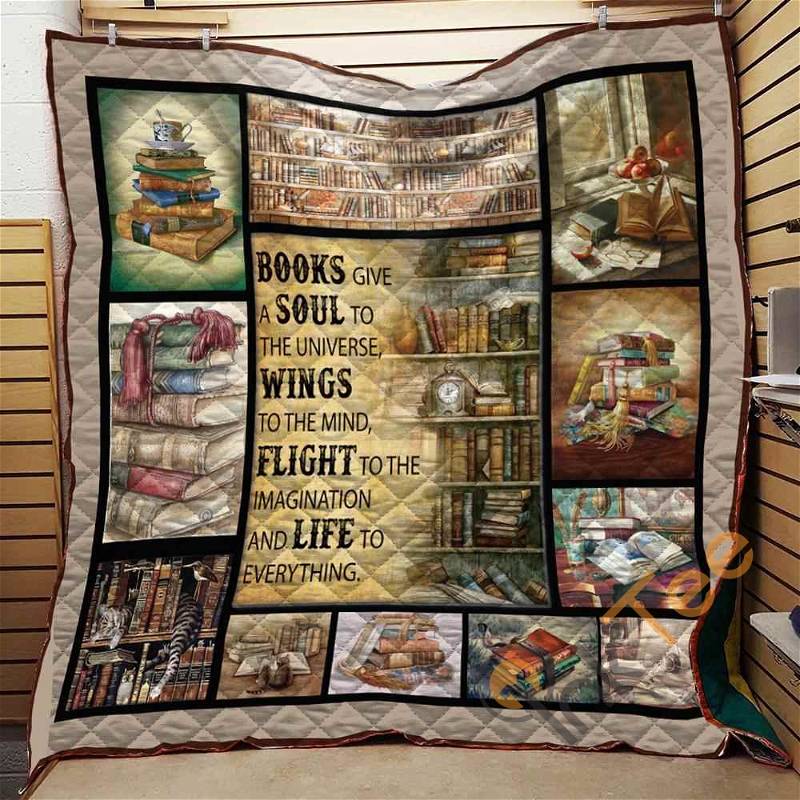 Book Give A Soul Quilt Blanket Bedding Set