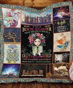 Book Reader Quilt Blanket Bedding Set