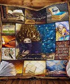 Bookish Coziness: I'd Rather Be Reading" Quilt Blanket Bedding Set with Pillowcases"