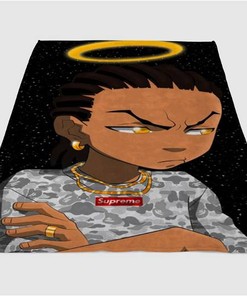 Boondocks Riley Backgrounds Sherpa Fleece Blanket Gifts for Family, for Couple