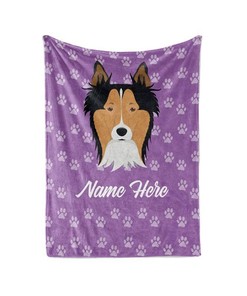 Border Collie Personalized Custom Blanket With Your Family Or Dog's Name - Great Gifts For Dog Lovers