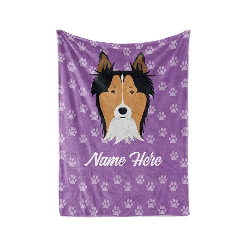 Border Collie Personalized Custom Blanket With Your Family Or Dog's Name - Great Gifts For Dog Lovers