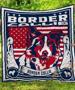 Border Collie Personalized Quilt Blanket Bedding Set