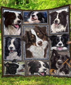 Border Collie Quilt Blanket Bedding Set