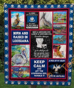 Born And Raised In Louisiana Quilt Blanket Bedding Set