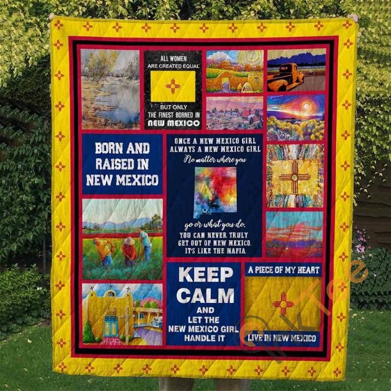 Born And Raised In New Mexico Quilt Blanket Bedding Set