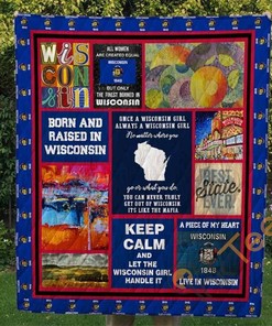 Born And Raised In Wisconsin Quilt Blanket Bedding Set