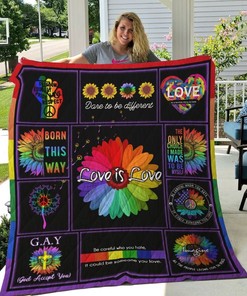 Born This Way Lgbt Pride Quilt Blanket Bedding Set