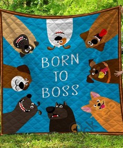 Born To Be Boss Quilt Blanket Bedding Set