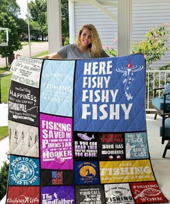 Born To Fish Forced To Work Fishing Quilt Blanket Bedding Set