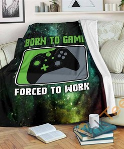 Born To Game Xb Sherpa Fleece Blanket Gifts for Family, for Couple