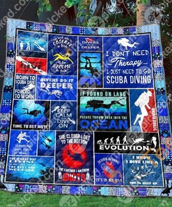 Born To Scuba Dive Quilt Blanket Bedding Set