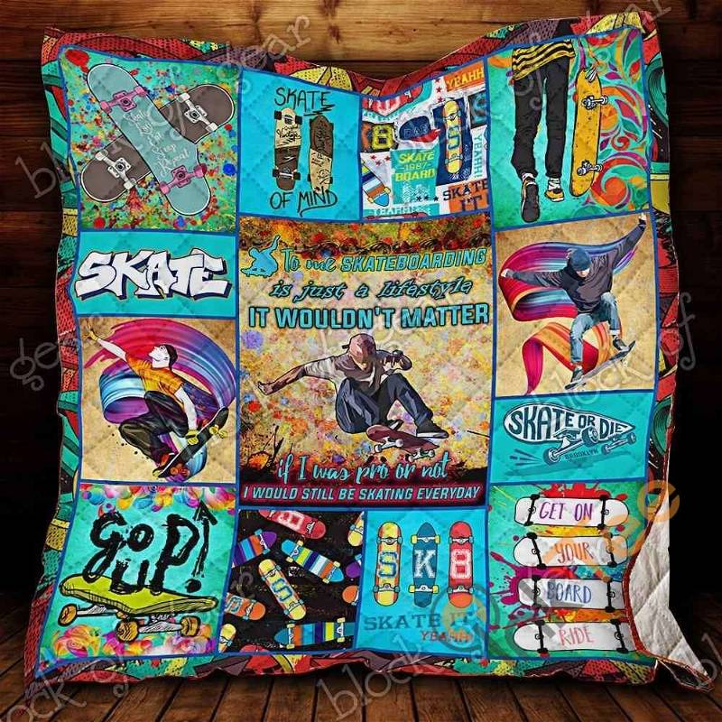 Born To Skate Quilt Blanket Bedding Set