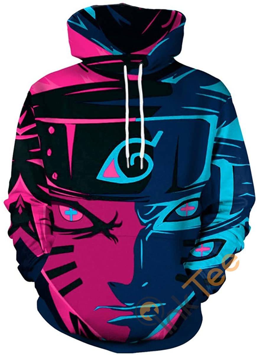Boruto Naruto Print Pullover With Front Pocket All Over Print Hoodie 3D