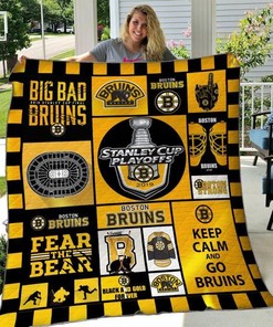 Boston Bruins Keep Calm Quilt Blanket Bedding Set