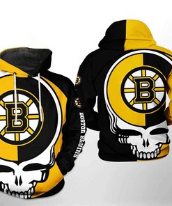 Boston Bruins NHL Grateful Dead 3D Hoodie Zipper Hoodie