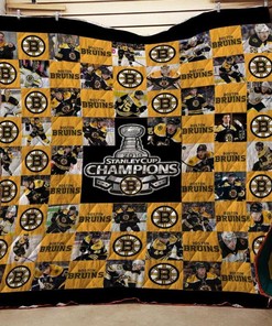 Boston Bruins Quilt Blanket Bedding Set for Home Décor