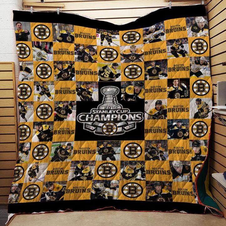 Boston Bruins Quilt Blanket Bedding Set for Home Décor
