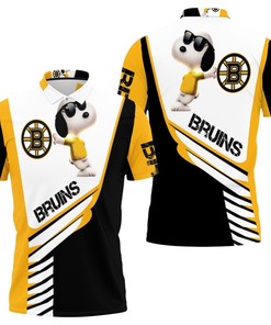 Boston Bruins Snoopy For Fans 3d Polo Shirt All Over Print Shirt 3d T-shirt