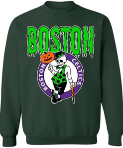 Boston Celtics  Halloween Vintage Nba Crewneck Sweatshirt