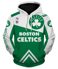Boston Celtics Hoodie 3D Zip Hoodie for Fans