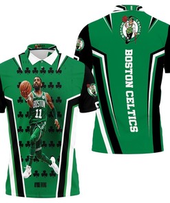 Boston Celtics Kyrie Irving 11 Shamrock Polo Shirt All Over Print Shirt 3d T-shirt
