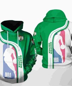 Boston Celtics NBA Team 3D Hoodie Zipper Hoodie