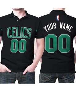 Boston Celtics Nba Basketball Team Logo Black Statement Edition 2019 3d Designed Allover Gift For Boston Fans Polo Shirt