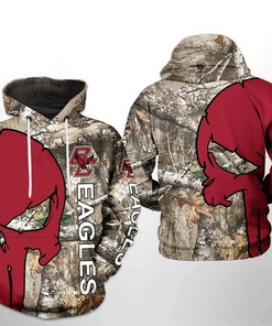 Boston College Eagles NCAA Camo Veteran Hunting 3D Hoodie