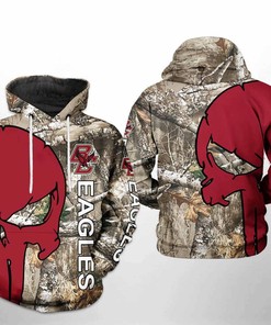 Boston College Eagles NCAA Camo Veteran Hunting 3D Hoodie Zipper Hoodie