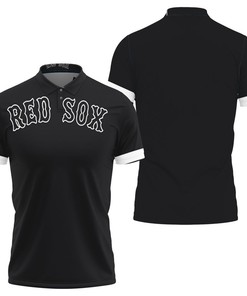 Boston Red Sox Black 2019 Jersey Inspired Style 3D All Over Print Polo Shirt